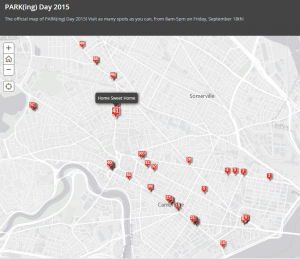Cambridge PARK(ing) Day 2015 Interactive Map