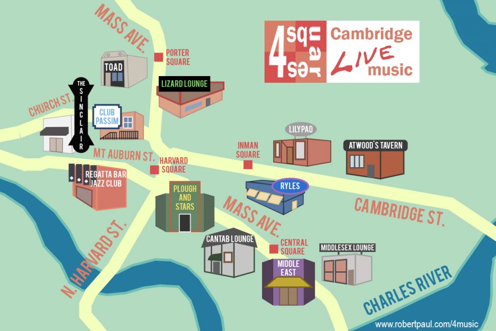Cambridge 4 Squares of Live Music