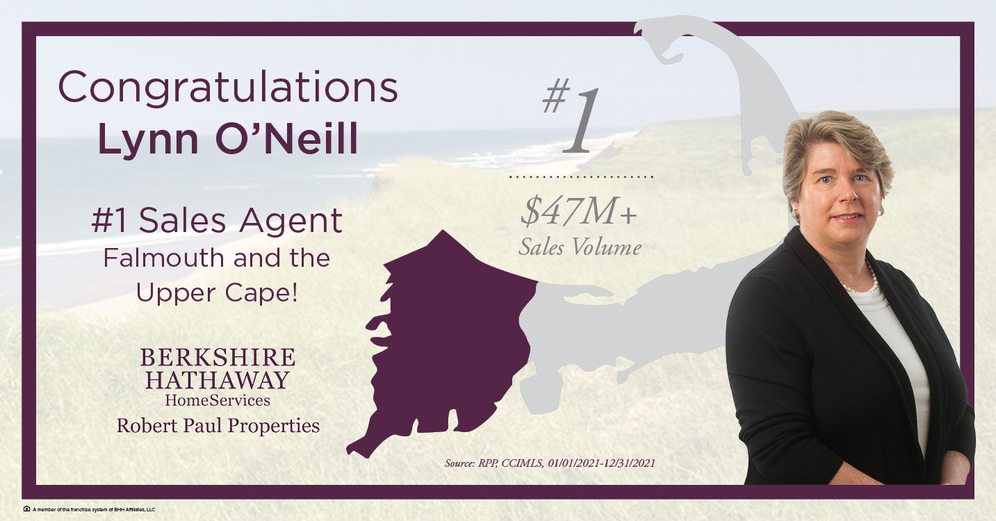 Lynn O’Neill Ranked 1 Real Estate Agent for Falmouth & Upper Cape for