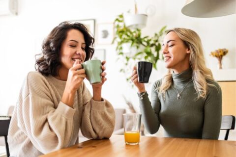 Friends Enjoying Coffee