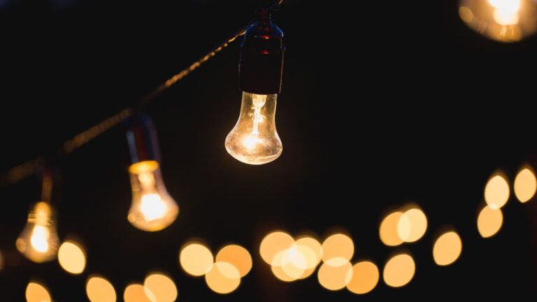 Outdoor string lights for deck and patio