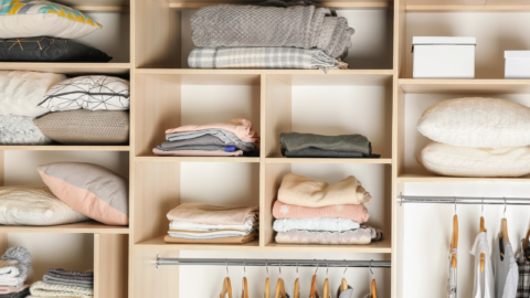 Organize your closet to declutter your space