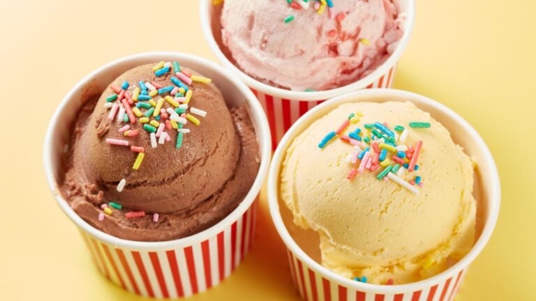 Best Cape Cod Ice cream shops - Ice cream in cups with sprinkles