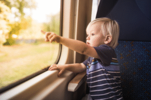 Child on train