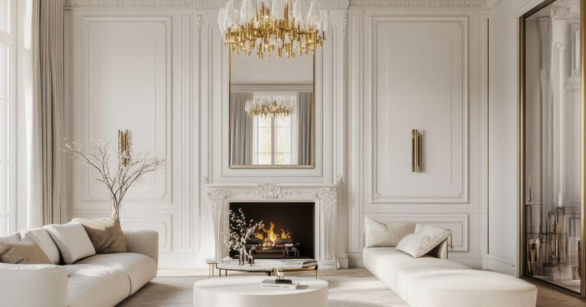 Elegant luxury parlor with fireplace and detailed millwork, representing high-end Massachusetts homes entering the winter market.