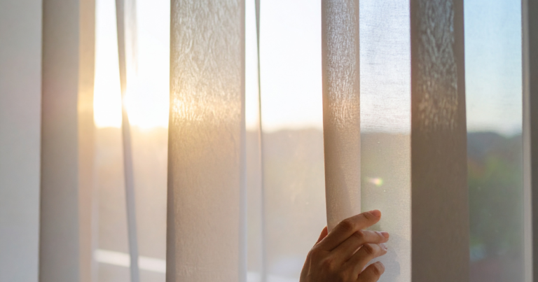 Sheer curtains can brighten your home for spring with natural light