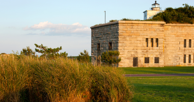 South Coast coastal park and historic fort overlooking Buzzards Bay