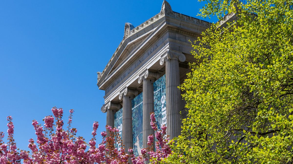 Exterior of the Museum of Fine Arts in Boston’s Fenway neighborhood