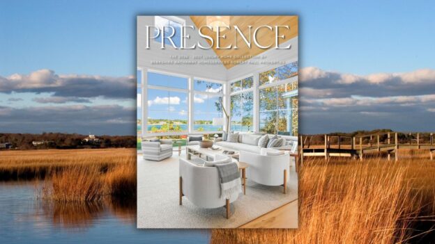 Presence Magazine 2026 - Berkshire Hathaway HomeServices Robert Paul Properties - magazine cover with beach background