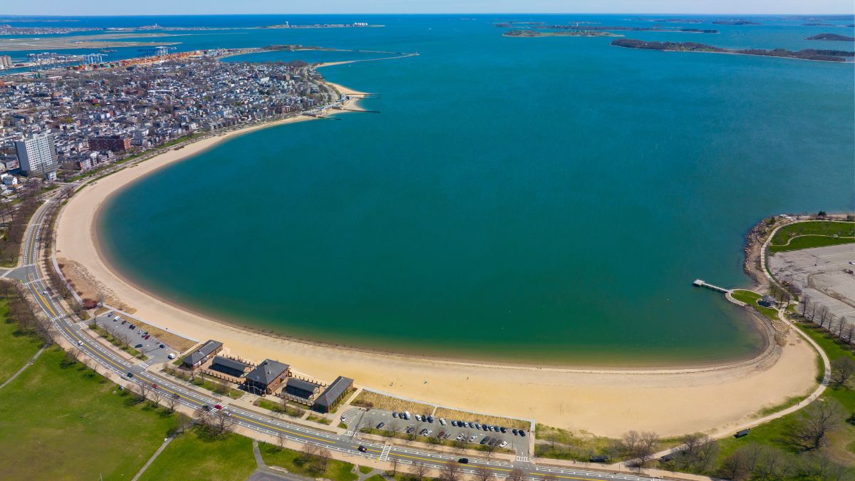 Carson Beach aerial photo in South Boston, Massachusetts